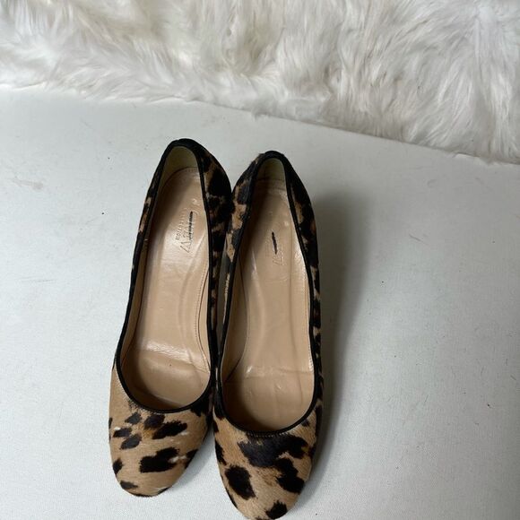 JCrew collection leopard print calf hair heels SZ8 - Picture 9 of 12